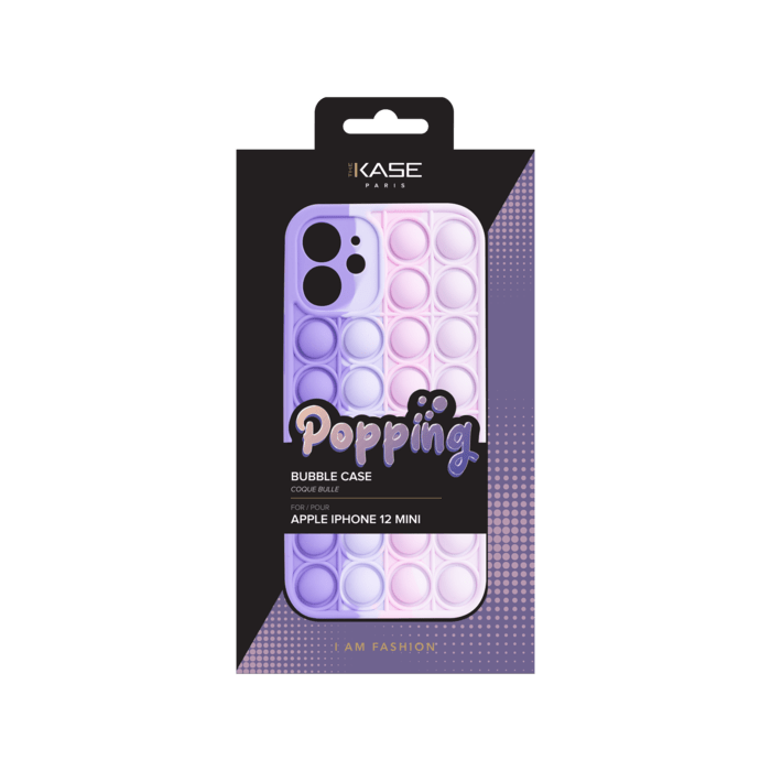 Coque Popping Bubble pour Apple iPhone 12 mini, Bleu Vert
