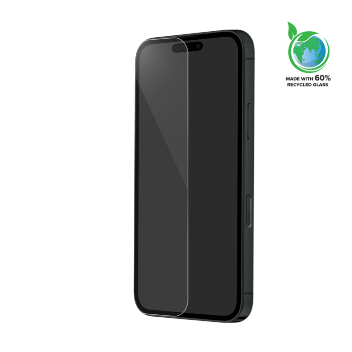 Protecteur d'&eacute;cran en verre tremp&eacute; de qualit&eacute; sup&eacute;rieure (60% verre tremp&eacute; recycl&eacute;) pour Apple iPhone 17, Transparent