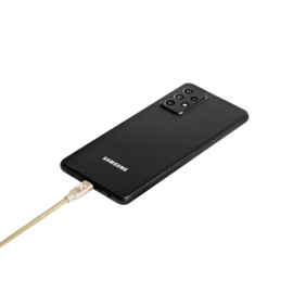 C&acirc;ble USB 3.2 Gen 2 charge rapide USB-C vers USB-A m&eacute;tallis&eacute; tress&eacute; Charge/sync (1M), Or