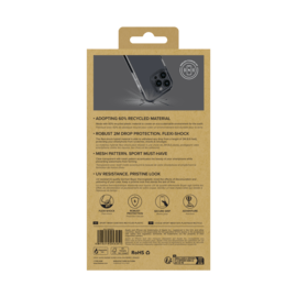 Coque Sport mesh pour 60% de plastique recycl&eacute; Apple iPhone 16 Pro, Noir