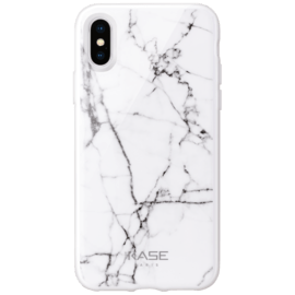 Coque effet marbr&eacute; pour Apple iPhone X/XS, Blanc