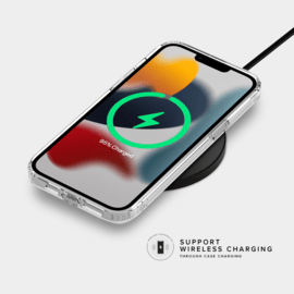 Coque antibactérienne antichoc hybride invisible pour Apple iPhone 13 Pro, Transparente