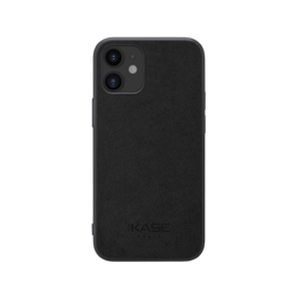 Coque en Suède Alcantara pour Apple iPhone 12 mini, Noir Minuit