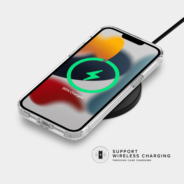 Coque antibact&eacute;rienne antichoc hybride invisible pour Apple iPhone 13 mini, Transparente