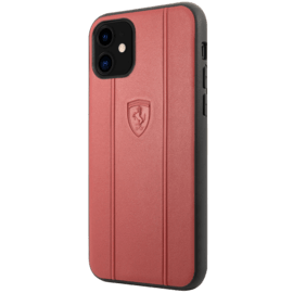 Case Ferrari Off Track Genuine leather case for Apple iPhone 11, Red