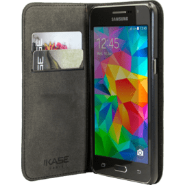 Coque clapet avec pochettes CB & stand pour Samsung Galaxy Grand Prime G530, Noir