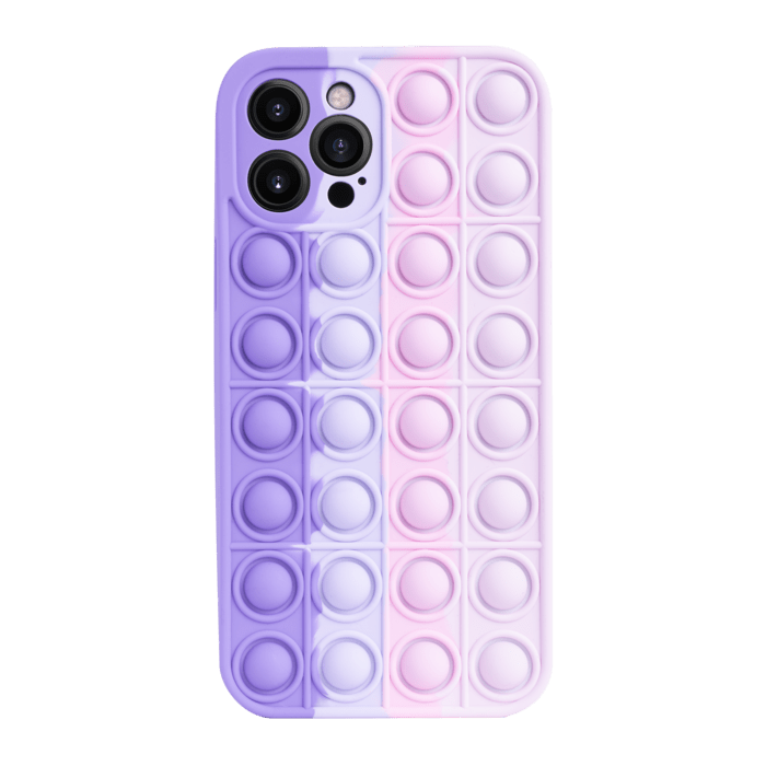 Coque Popping Bubble pour Apple iPhone 12 Pro Max, Bleu Vert