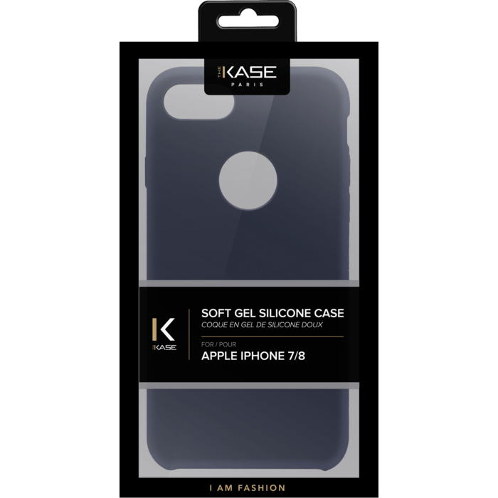 Coque en gel de silicone doux pour Apple iPhone 7/8, Bleu Marine