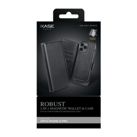 Etui & Coque robuste magn&eacute;tique 2-en-1 pour Apple iPhone 13 Pro, Noir Onyx