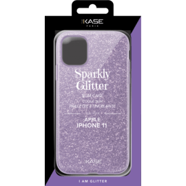 Coque slim&nbsp;paillet&eacute;e &eacute;tincelante pour Apple iPhone 11, Violet
