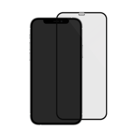 Protection d’écran antibactérienne en verre trempé ultra-résistant (100% de surface couverte) pour Apple iPhone 12/12 Pro, Noir