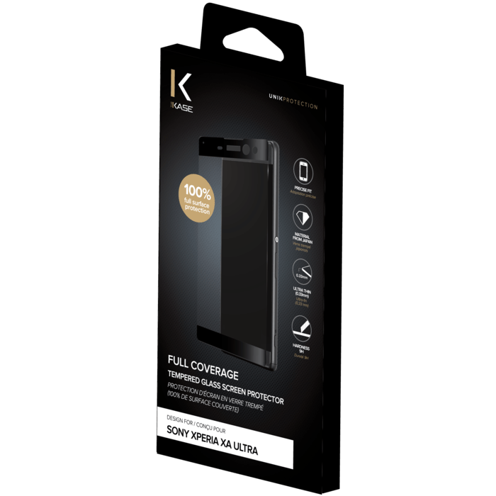 Screen Protector vetro temperato (100% di superficie coperta) Sony Xperia XA Ultra Black