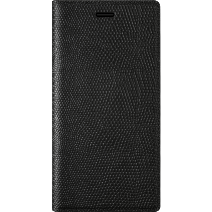 Diarycase Coque clapet en cuir véritable avec support aimanté pour Samsung Galaxy S8+, Noir Lézard