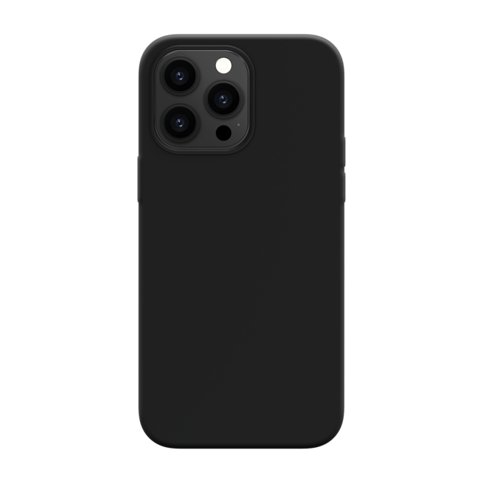 Coque antichoc en gel de silicone doux pour Apple iPhone 14 Pro Max, Noir satin
