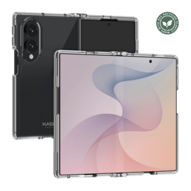 Coque invisible hybride fabriqu&eacute;e avec 83% de plastique recycl&eacute; pour Samsung Galaxy Z Fold 8, transparente