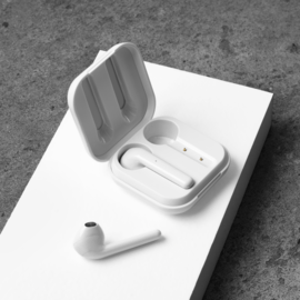 Sonik Elite On-Ear True Wireless Earpods with Charging Case, Bianco White