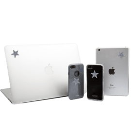 Sticker cristaux Swarovski&reg; &agrave; roche ultra fine, &Eacute;toile argent&eacute;e &eacute;tincelante