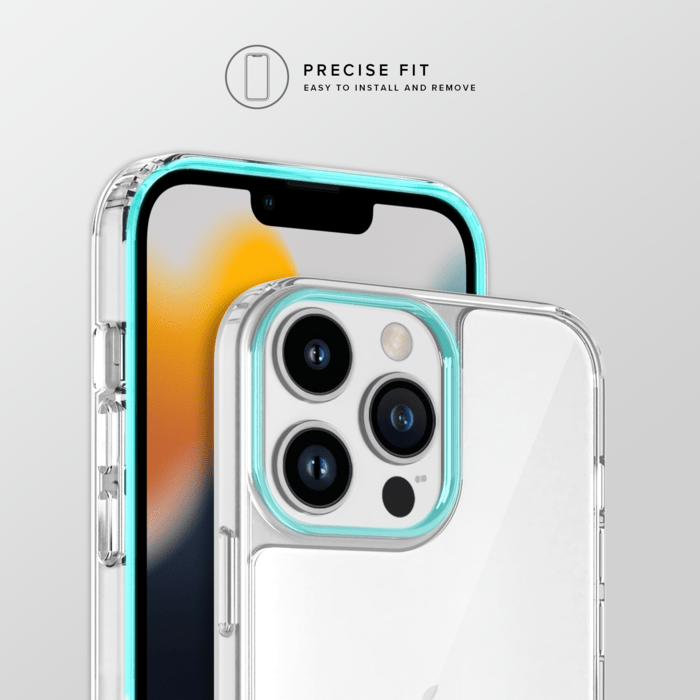 Coque antibact&eacute;rienne antichoc hybride invisible pour Apple iPhone 13 Pro, Transparente