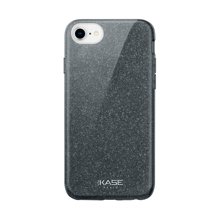 Coque slim pailletée étincelante pour Apple iPhone 7/8/SE 2020/SE 2022, Noir