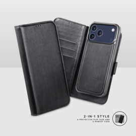 Etui & Coque robuste magn&eacute;tique 2-en-1 et fabriqu&eacute; avec un &eacute;tui en plastique recycl&eacute; pour Apple iPhone 17 Pro, Noir Onyx