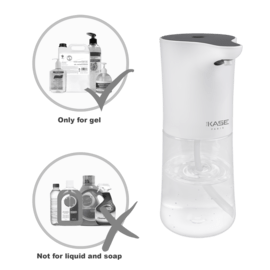 Distributeur automatique de solutions d&eacute;sinfectantes pour les mains (300mL), Blanc