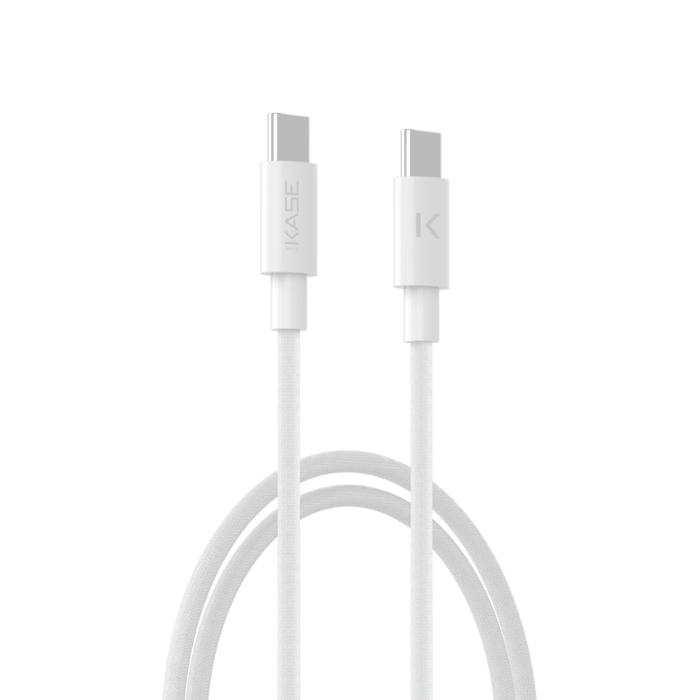 C&acirc;ble FAST CHARGE/SYNC USB-C vers USB-C 60 W &agrave; double tresse (1.2M), Blanc