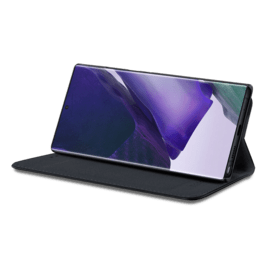 Coque clapet folio avec fente pour cartes & support pour Samsung Galaxy Note20 Ultra, Noir