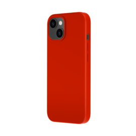 Coque antichoc en gel de silicone doux pour Apple iPhone 14, Rouge Ardent