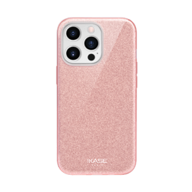 Coque slim&nbsp;paillet&eacute;e &eacute;tincelante pour Apple iPhone 13 Pro, Or Rose
