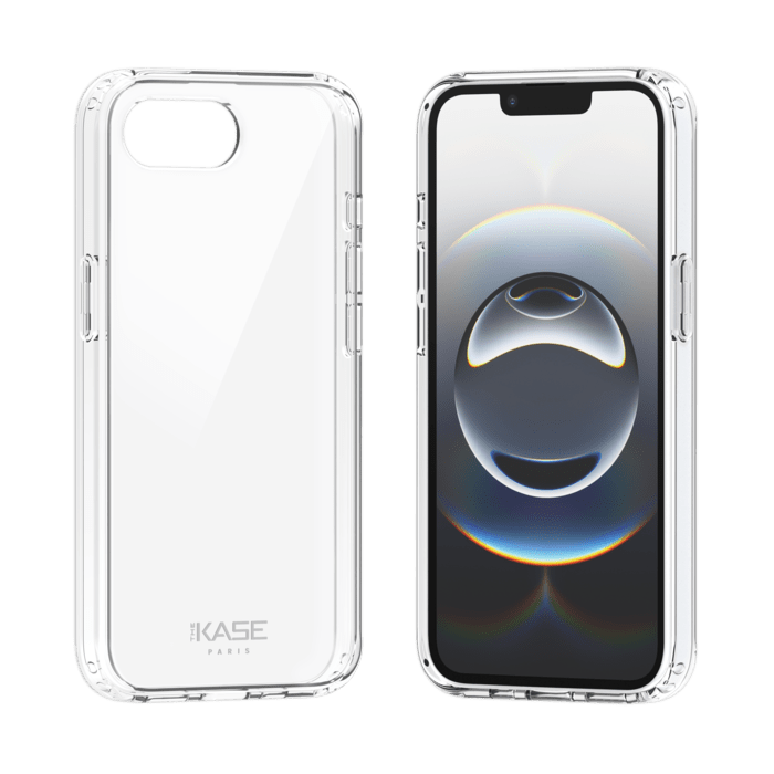 Coque hybride invisible fabriqu&eacute;e &agrave; 83 % de plastique recycl&eacute; pour Apple iPhone 16e, transparente