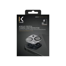 Protecteur d'objectif d'appareil photo en cristal acrylique pour Apple iPhone15/14 Plus, transparent