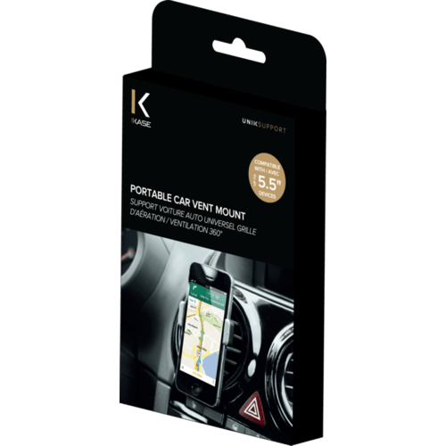 Muvit Support Voiture iPhone avec Compartiment MagSafe Rotation 360° Noir - Support  voiture - LDLC