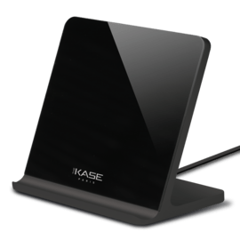 Support de recharge sans fil ultra fin en Aluminium (Charge rapide 15W) GEN 2.0, Noir de Jais