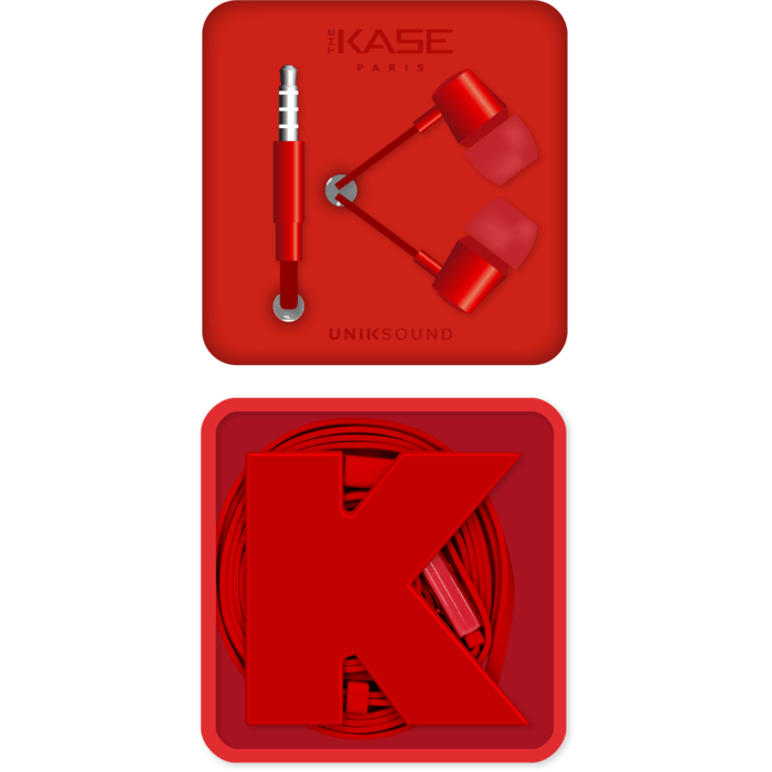 K Ecouteurs intra-auriculaires, Rouge Ardent