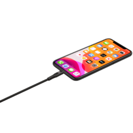 Case Apple MFi certified Metallic braided USB-C to Lightning Charge/Sync cable (2M), Black