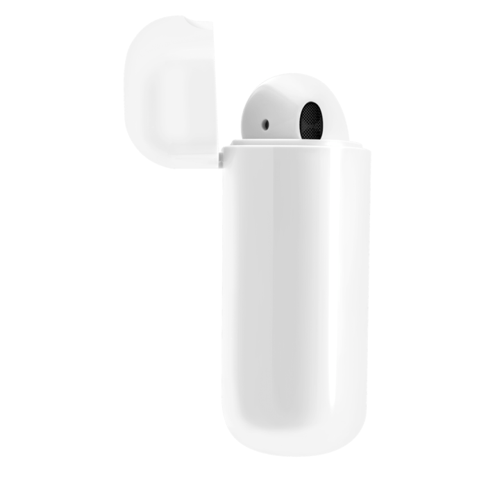 &Eacute;couteurs sans fil Sonik Lite On-Ear avec bo&icirc;tier de chargement, Blanc brilliant