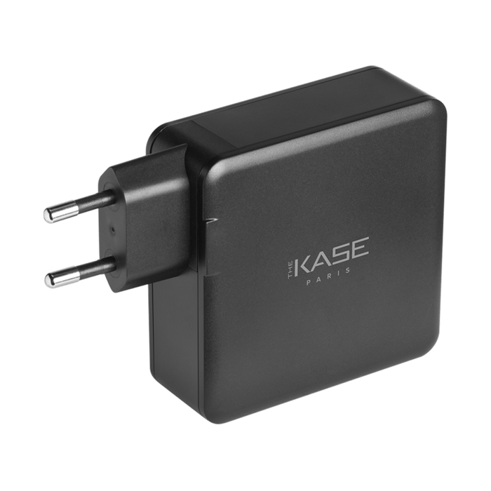 Chargeur secteur mural universel GaN UE quad USB PowerPort Hyper Rapide 100W, Noir