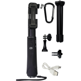 SmartFoto Bluetooth Selfie Stick (Nouvelle Edition), Noir