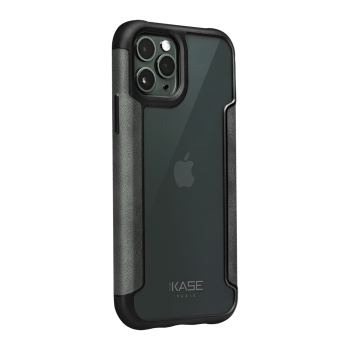 Coque hybride vintage for Apple iPhone 11 Pro Max, Vert bor&eacute;ale