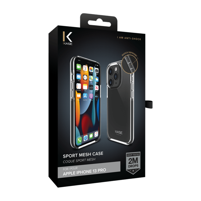 Coque Sport mesh pour Apple iPhone 13 Pro, Noir de jais