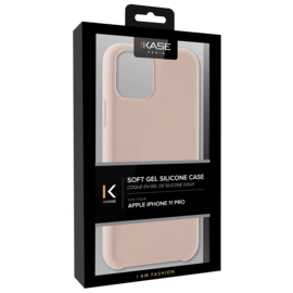 Coque en Gel de Silicone Doux pour Apple iPhone 11 Pro, Rose Sable
