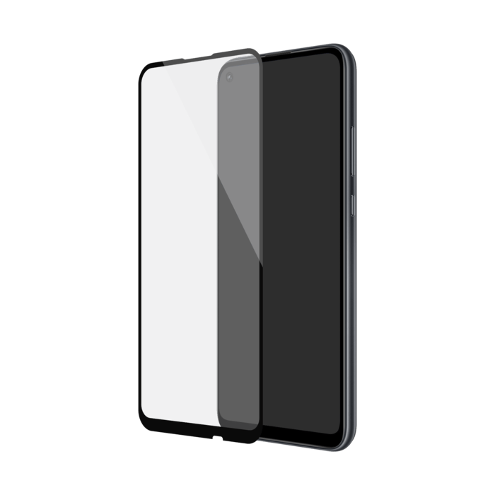 Protection d'&eacute;cran en verre tremp&eacute; (100% de surface couverte) pour Huawei P40 lite E, Noir
