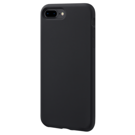 Coque antichoc en gel de silicone doux pour Apple iPhone 7/8 Plus, Noir satin