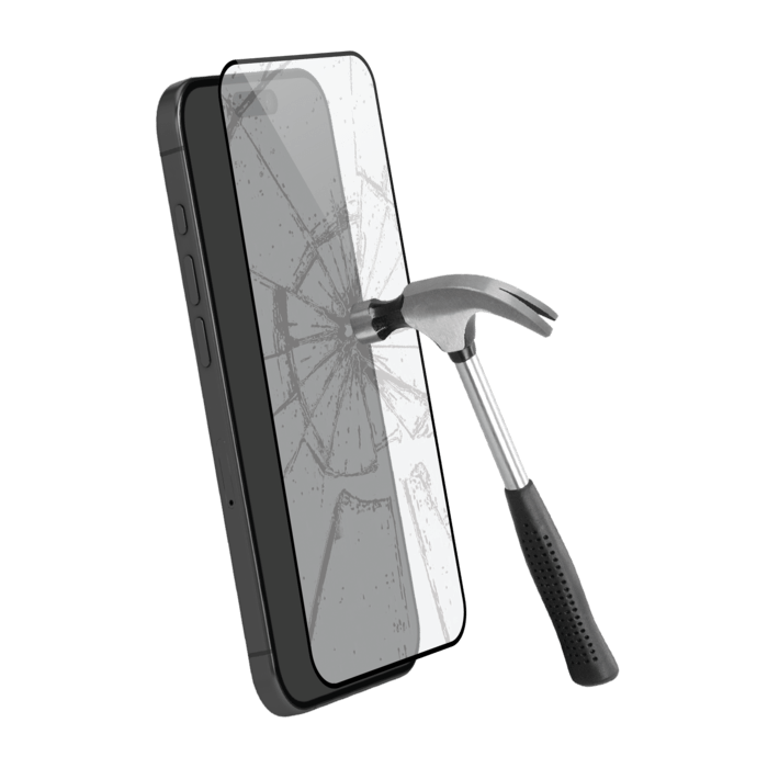 Protection d'écran en verre trempé (60% verre trempé recyclé) pour Apple iPhone 15 Pro, Noir