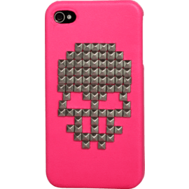 Coque pour Apple iPhone 4/4S, Rose cloutée Tête de Mort