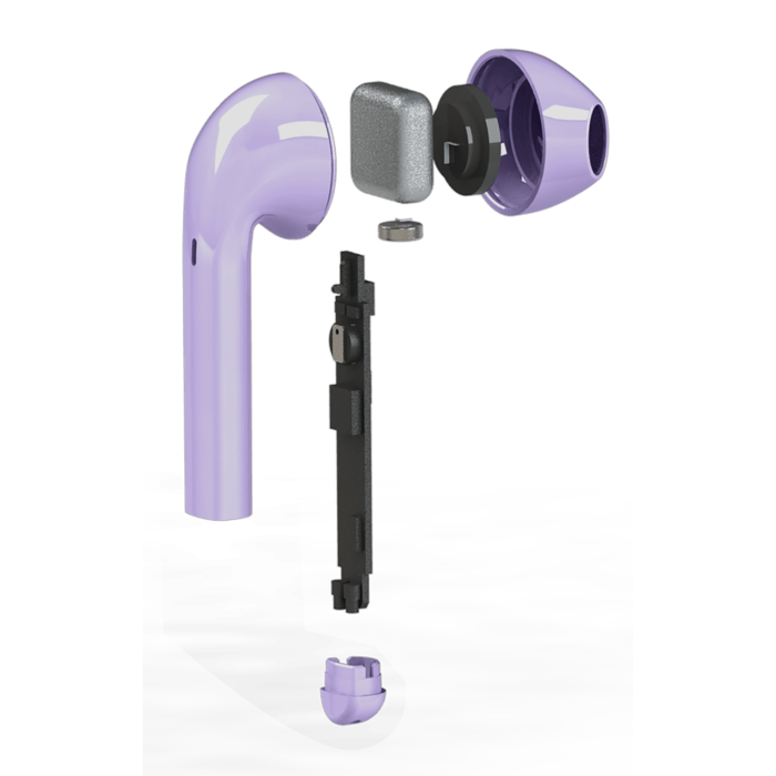 Écouteurs sans fil Sonik Lite On-Ear avec boîtier de chargement, Violet pastel