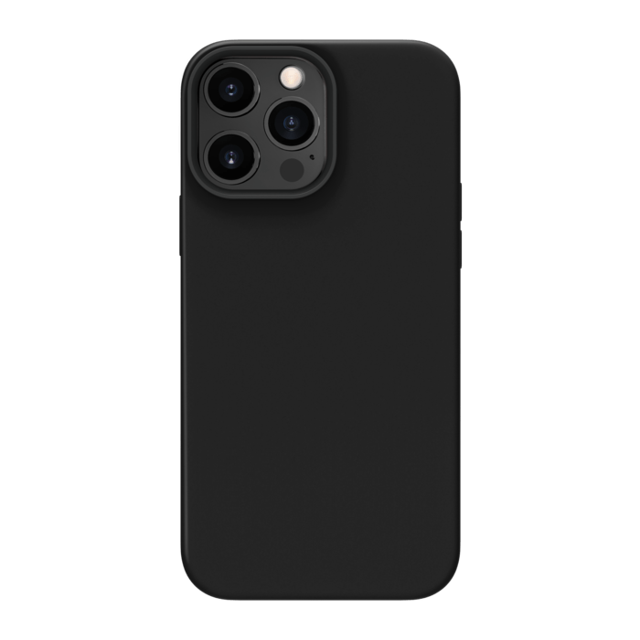 Coque antichoc en gel de silicone doux pour Apple iPhone 13 Pro Max, Noir satin