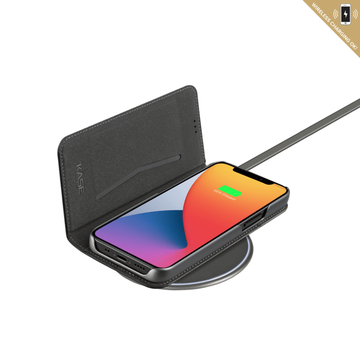 Portafoglio e custodia magnetici Slim 2 in 1 GEN 2.0 per Apple iPhone 5.4 ″ 2020, nero