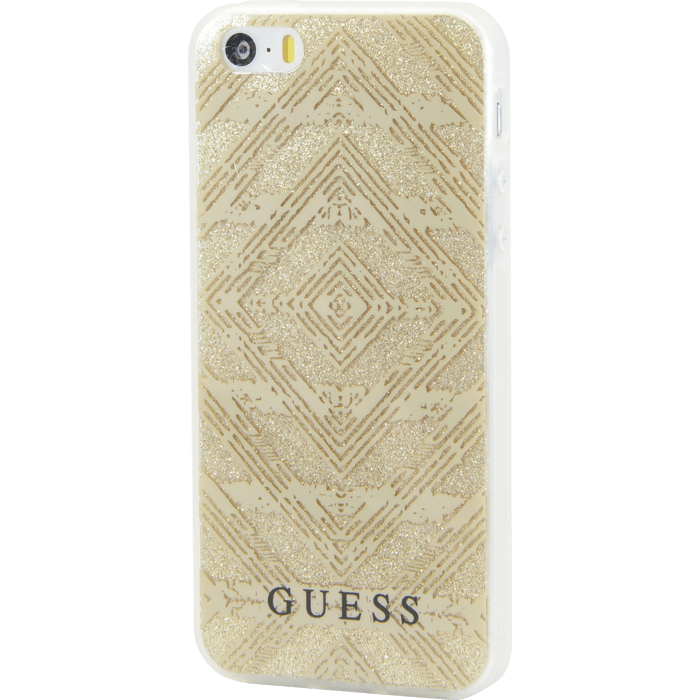Guess Aztec 3D effect pour Apple iPhone 5/5s/SE, &Eacute;tincelante Dor&eacute;e