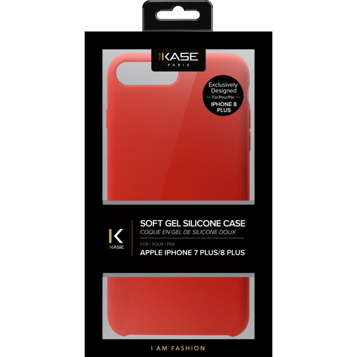 (Edition sp&eacute;ciale) Coque en Gel de Silicone Doux pour Apple iPhone 7/8 Plus, Rouge Ardent